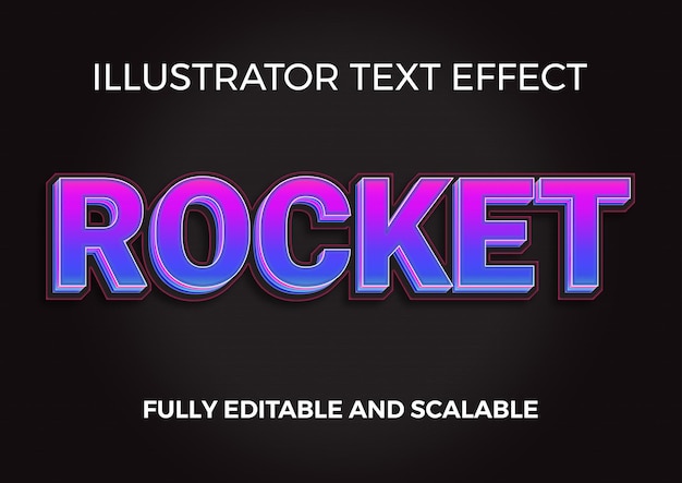 Dynamic rocket 3d title text effect