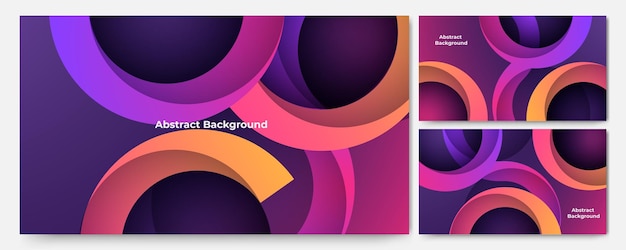 Dynamic shape purple orange colorful abstract geometri design background