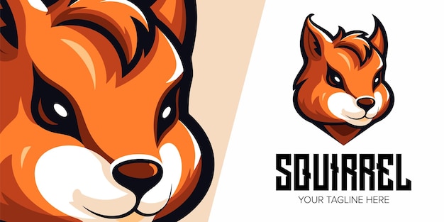 Dynamic Squirrel Mascot Unleash Team Spirit with a Modern Sport Logo Badge and Tshirt Design