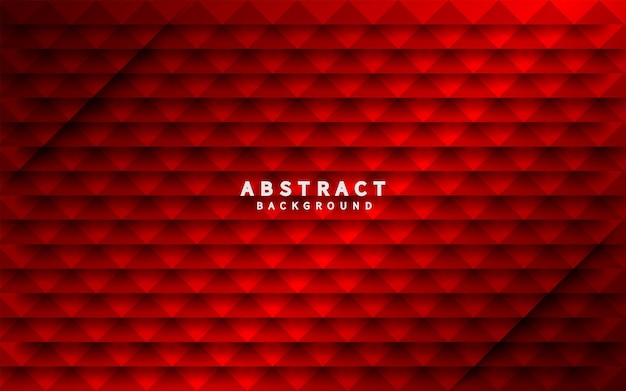 Dynamic textured geometric triangle red background Modern gradient light vector