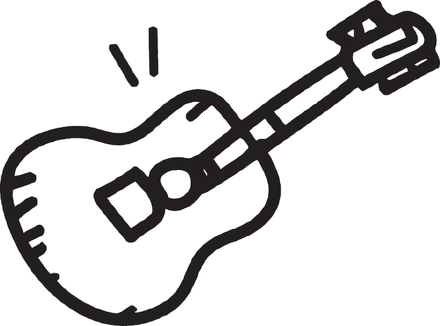 Dynamic Vector Guitar Symbol for Your HighEnergy and Active Music Business