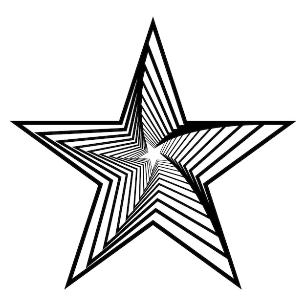 Forma a stella del vettore dinamico che puoi utilizzare come icona di sfondo del simbolo del logo, ecc
