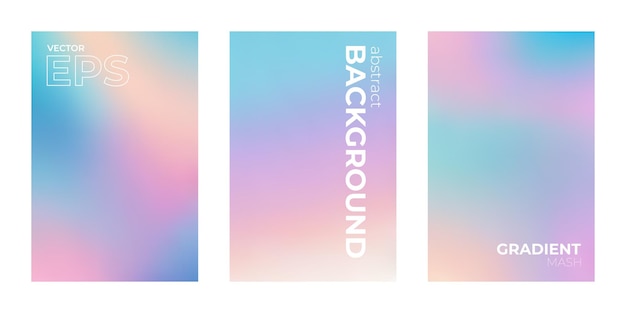 Vector dynamic vibrant bl pastel colors gradient background pattern