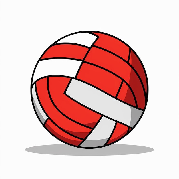 Vector dynamic volleyball a vector illustration against a clean white backdrop