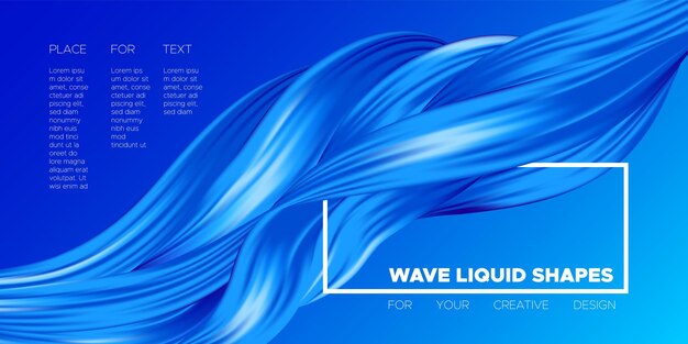 Dynamic wave shapes on vibrant gradient poster