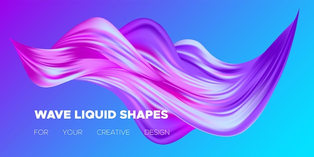 Dynamic wave shapes on vibrant gradient poster