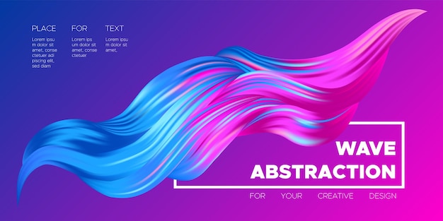 Dynamic wave shapes on vibrant gradient poster