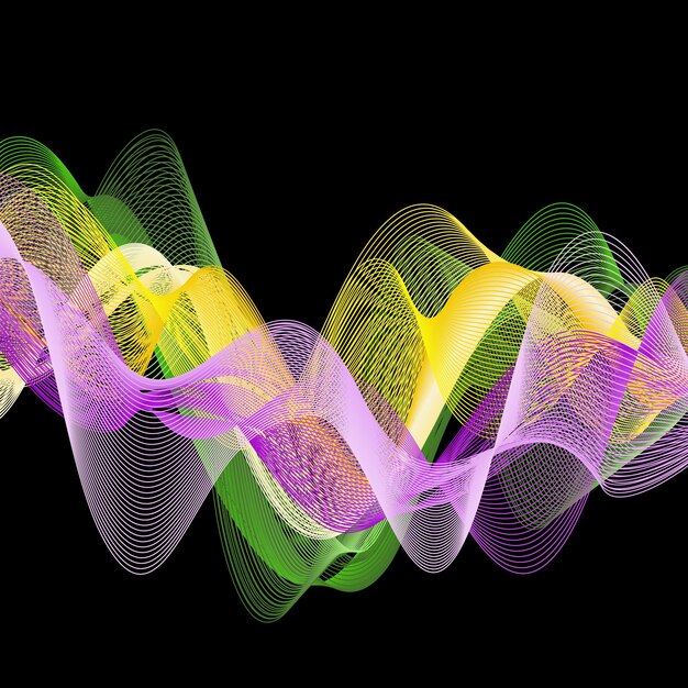 Dynamic waves illustration, abstract background. creative and elegant style image