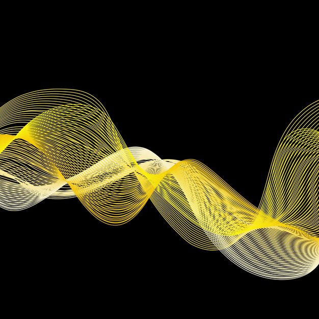 Иллюстрация динамических волн, абстрактный фон. Креативный и элегантный стиль изображения