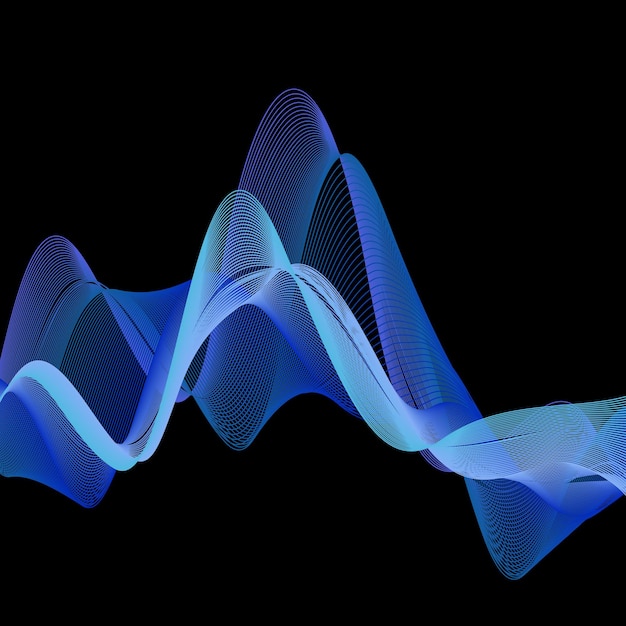 Dynamic waves illustration, abstract background. Creative and elegant style image