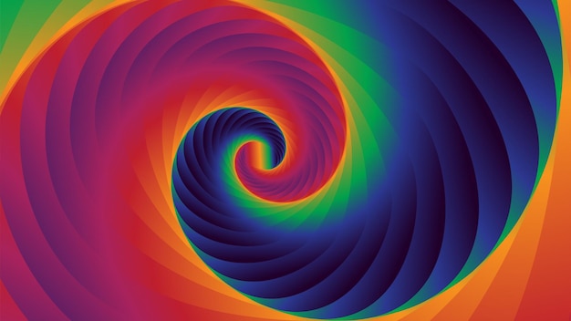 Vector dynamic wavy multicolored background