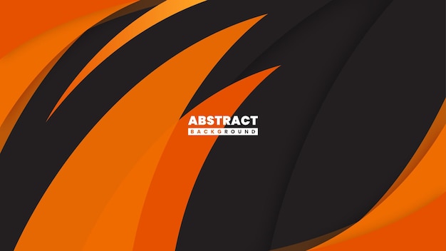 Dynamisch Abstract Modern Zwart Oranje Achtergrondconcept EPS 10 Gratis Vector