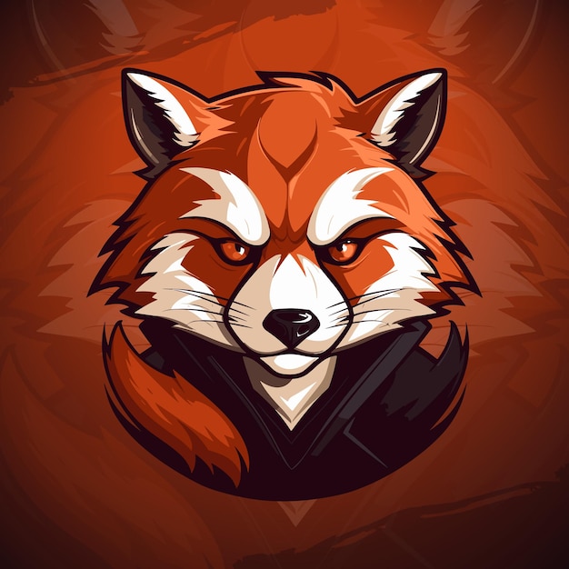 Dynamisch rood panda-logo-ontwerp Versterk uw team met een sportief en stijlvol embleem voor t-shirts