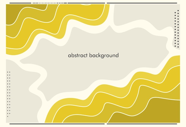 dynamische abstracte illustratie als achtergrond in plat ontwerp met gele kleur