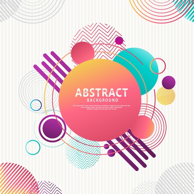 Dynamische en futuristische abstracte geometrische moderne cirkels met achtergrondpatroon