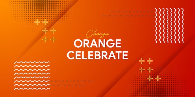 Vector dynamische levendige kleurrijke oranje achtergrond met kleurovergang