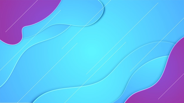 Dynamische papercut stijl blauw paars kleurrijke abstracte geometrische ontwerp achtergrond
