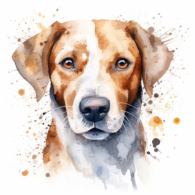 Vector dynamische schilderkunst voor huisdieren met witte ruimte