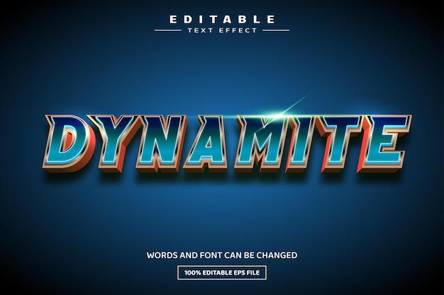 Dynamite 3D 편집 가능한 텍스트 효과 템플릿