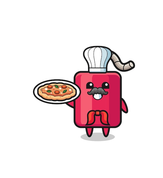 Dynamite character as italian chef mascot