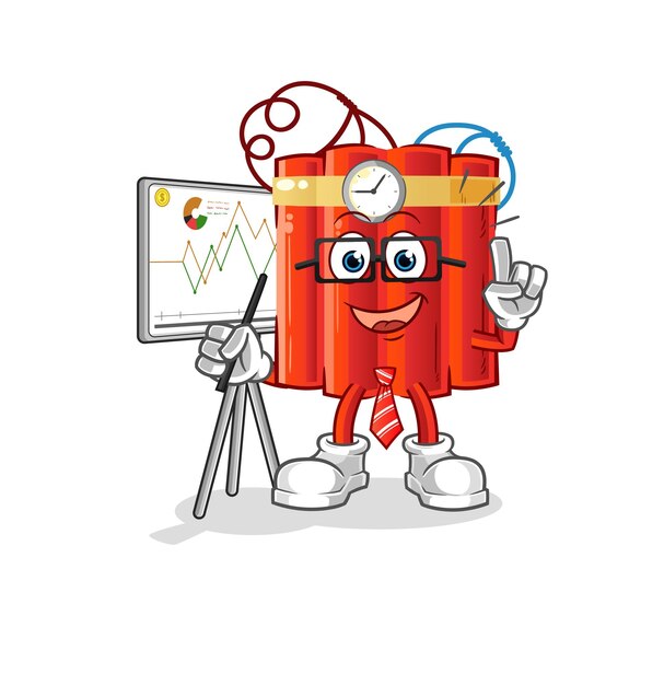 Dynamite marketing karakter cartoon mascotte vector