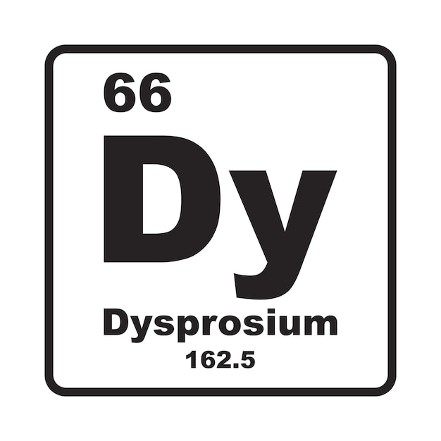 Vector dysprosium element icon