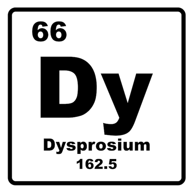 Dysprosium element icoon vector illustratie sjabloon symbool