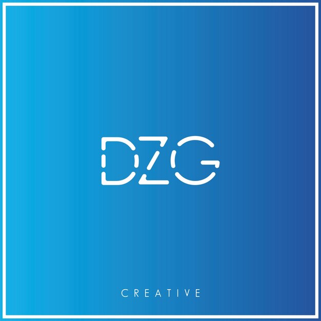 DZG Premium Вектор последний дизайн логотипа Творческий логотип Векторная иллюстрация Минимальная логотипа Монограмма