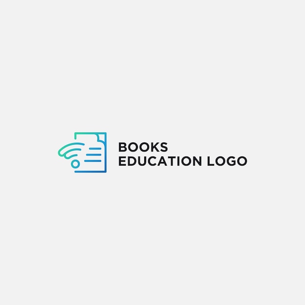 E book logo online vector books education