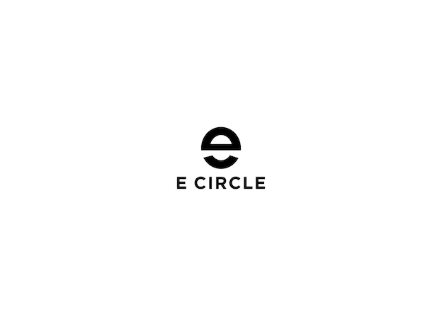 e circle logo design vector illustration 