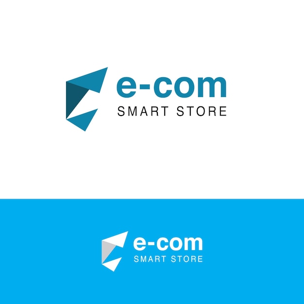 Vector e com smart store e-commerce minimalistisch modern logo ontwerpsjabloon