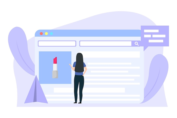 Vector e commerce flat design illustration