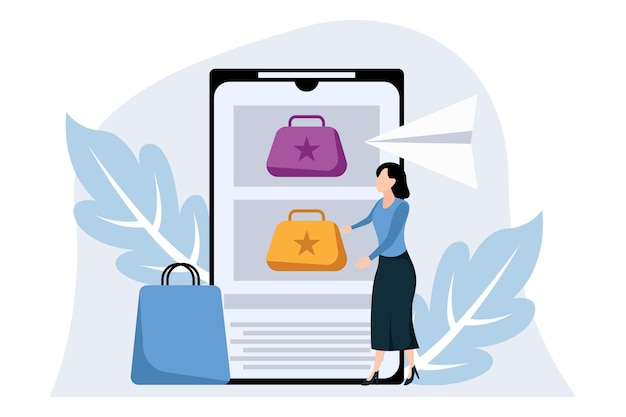 E Commerce Flat Design Illustration