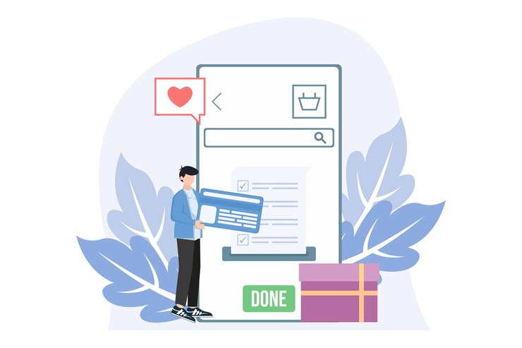 Vector e commerce flat design illustration