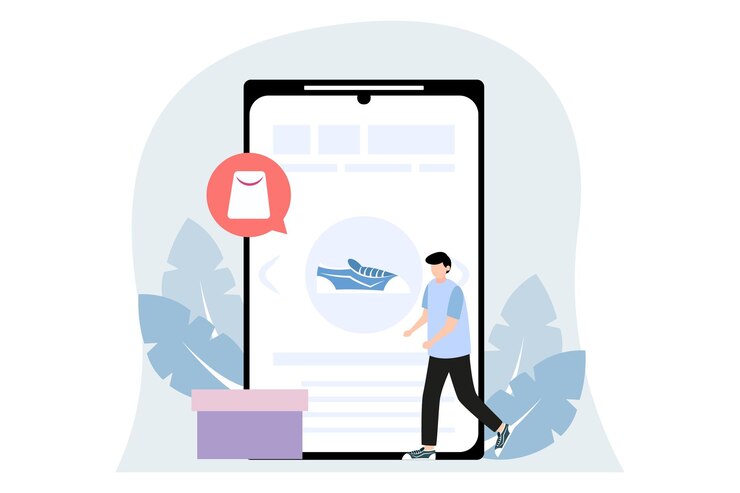 Vector e commerce flat design illustration