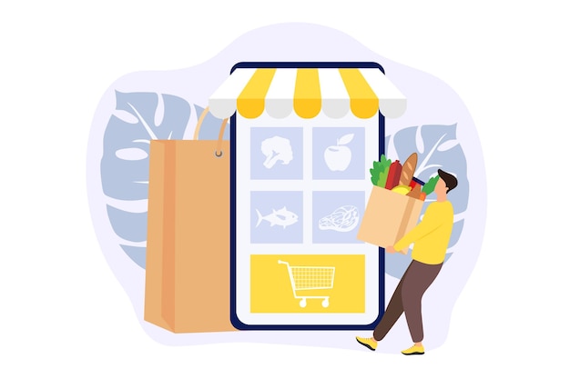 E Commerce Flat Design Illustration