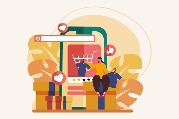 E-Commerce Flat Illustratie Ontwerp