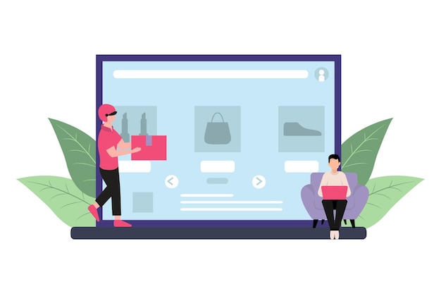 E Commerce Flat Illustration Design