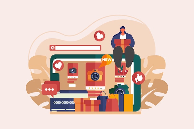 E Commerce Flat Illustration Design