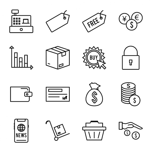 Vector e-commerce icons