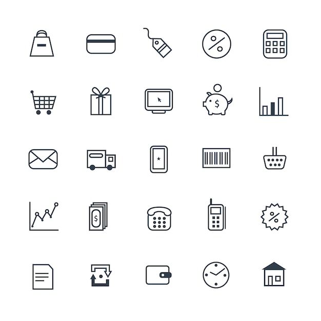 Vector e-commerce iconset