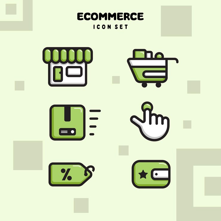 E-commerce icoon set illustratie vectorontwerp