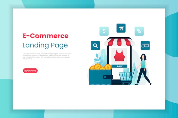 Modello di landing page e-commerce