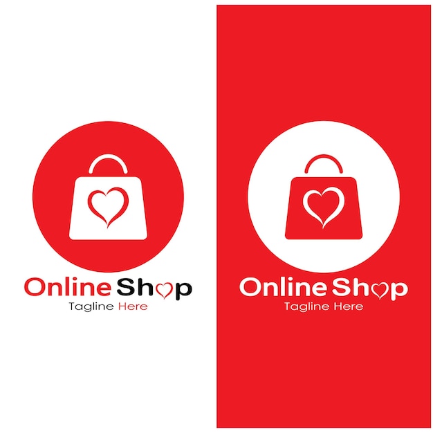 e-commerce logo and online shop logo design with modern concept