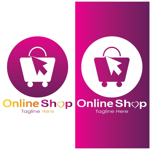 e-commerce logo and online shop logo design with modern concept