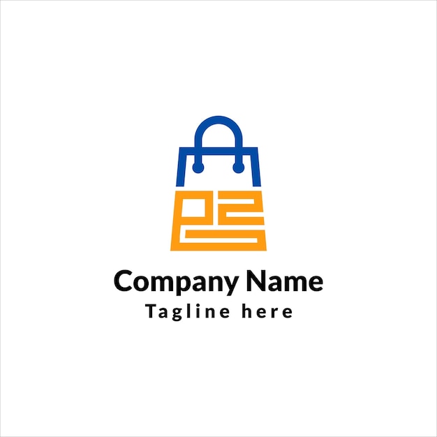 E commerce logo with shopping bag