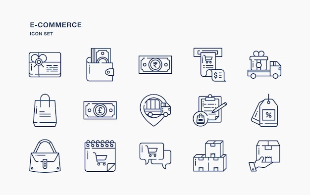 E-commerce and shopping vector icon