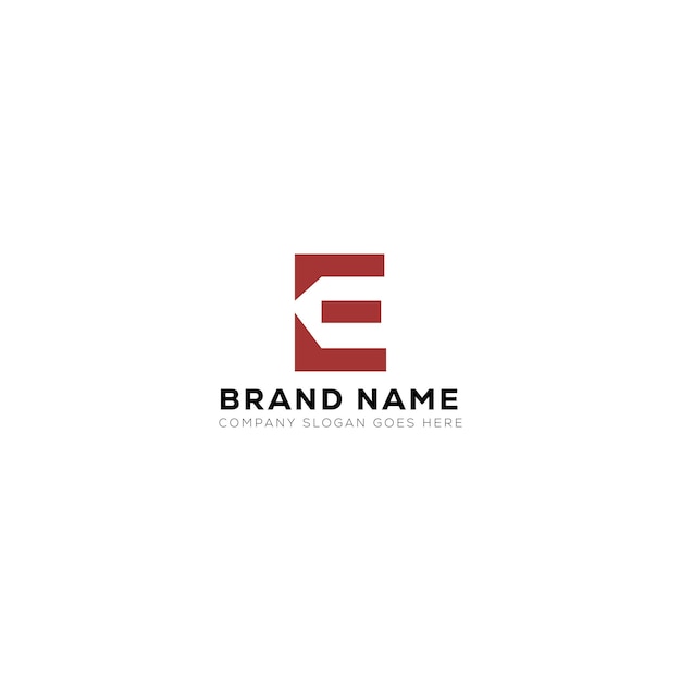 E creative initials letter logo design