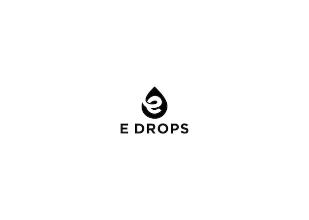 e drop logo ontwerp vectorillustratie