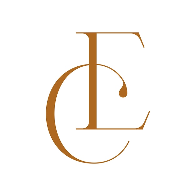 E en C vector pictogram initialen ontwerp EC of CE logo symbool